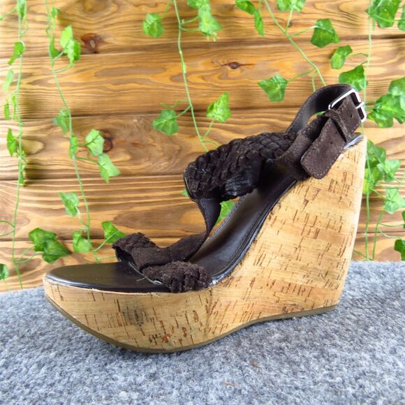 BP Women's Geneva Strappy Brown Leather Sz‎ 7 Medium Gently Used 2025 - Picture 1 of 7